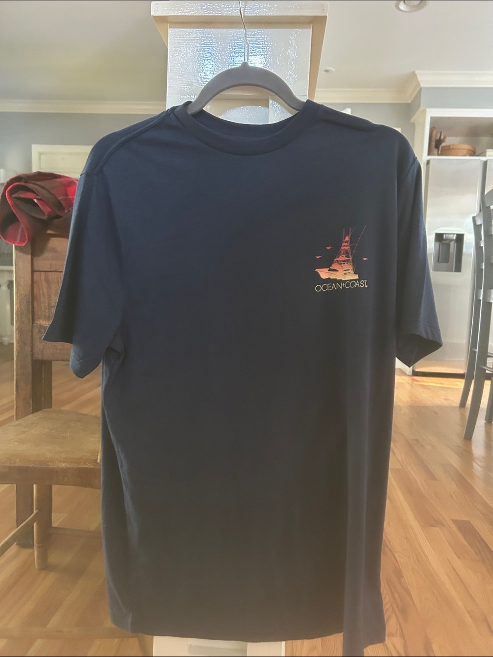 Men's Navy Graphic Tee - Small Sailboat Logo